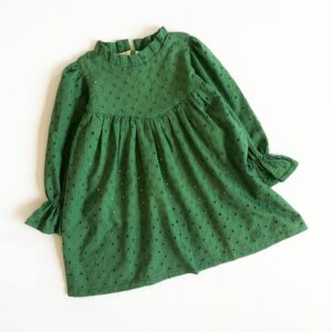 پیراهن خامه دوزی سبز کد p01