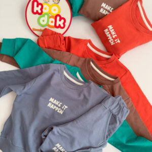 ست دورس و شلوار دونخ فونت رنگ قهوه ای کد D12