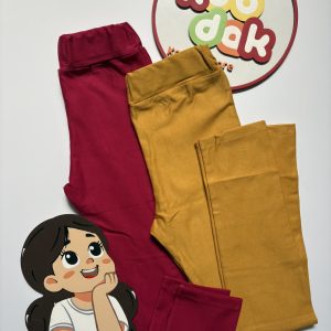 شلوار لگی  رنگ سرخابی - خردلی